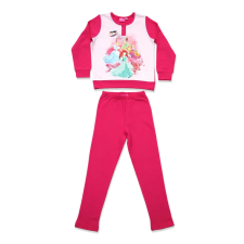  Téli flanel gyerek pizsama - Hercegnők - pink - 110 gyerek hálóing, pizsama