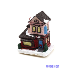 Téli házikó kicsi 6x8x4,5cm - E dekorációs kellék