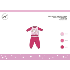  Téli pamut interlock baba pizsama - Unikornis - pink - 80