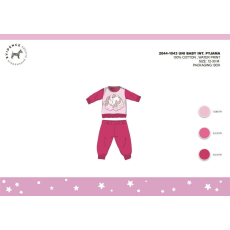  Téli pamut interlock baba pizsama - Unikornis - pink - 80