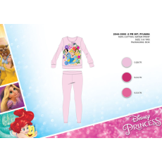  Téli pamut interlock gyerek pizsama - Disney Hercegnők - világosrózsaszín - 104