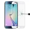  Temp-glass631036 Samsung Galaxy S6 Edge Plus fehér 3D-teljes lefedettséget biztosító Karcálló,ütésálló kijelzővédő üvegfólia, 9H tempered glass, törlőkendővel