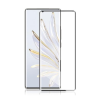  Temp-glass631274253 Honor 70 teljes lefedettséget biztosító karcálló, ütésálló kijelzővédő üvegfólia fekete kerettel, tempered glass, törlőkendővel