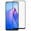  Temp-glass631274275 OPPO Reno8 teljes lefedettséget biztosító karcálló, ütésálló kijelzővédő üvegfólia kerettel, tempered glass, törlőkendővel