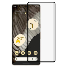  Temp-glass631274306 Google Pixel 7 PRo 3D-teljes (teljes felület ragasztó) lefedettséget biztosító karcálló, ütésálló kijelzővédő üvegfólia, 9H tempered glass, törlőkendővel mobiltelefon kellék