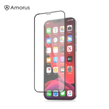  Temp-glass63127500 Apple iPhone 12 / 12 Pro teljes lefedettséget biztosító karcálló, ütésálló kijelzővédő üvegfólia kerettel, tempered glass, törlőkendővel mobiltelefon kellék