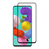  Temp-glass631778 Samsung Galaxy A51 fekete 5D-teljes lefedettséget biztosító Karcálló,ütésálló kijelzővédő üvegfólia, 9H tempered glass, törlőkendővel