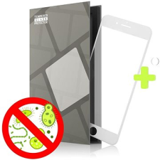 Tempered Glass Protector Antibacterial az iPhone 7 / 8 / SE készülékhez, fehér + kameravédő (Case Friendly) mobiltelefon kellék