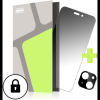 Tempered Glass Protector iPhone 15 üvegfólia + kamera védő fólia - Privacy Glass (TGS-IP15-BL)