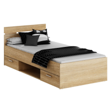 Tempo Ágykeret, 90x200, sonoma tölgyfa, MICHIGAN NEW ágy és ágykellék