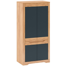 Tempo Akasztós szekrény Q, tölgy craft arany/grafit szürke, FIDEL bútor