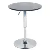 Tempo Bárasztal, magasság állítással, króm/ fekete, átmérő 60 cm, BRANY 2 NEW