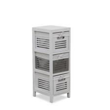 Tempo BIBI 3 Komód, fehér/szürke bútor