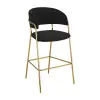 Tempo Design bárszék, fekete Velvet szövet/gold króm arany, DASMIN TYP 2