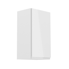 Tempo Felsőszekrény, fehér-fehér extra magasfényű, jobbos, AURORA G40 bútor