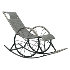 Tempo Hintaszék, rattan/fém, szürke, ROKIN bútor