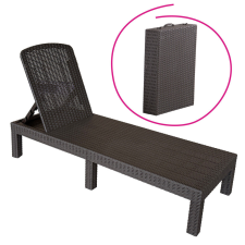 Tempo Kerti állítható nyugágy, barna, ZAMA kerti bútor