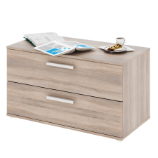 Tempo Kétfiókos komód, DTD laminált, sonoma tölgyfa, DUNAJ 8 bútor