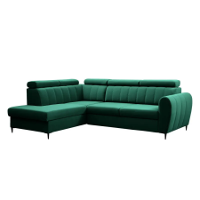 Tempo Kinyitható ülőgarnitúra, smaragd, balos, KORIO L bútor
