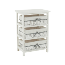 Tempo Komód, 3 fiókos, régi fehér, RUBY 3 bútor