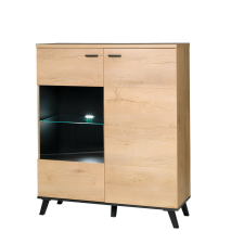 Tempo Komód, tölgyfa lefkas/fekete, SIRAN TYP 4 bútor