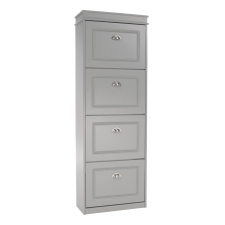 TEMPO KONDELA Cipőpolc, 4-soros, szürke, SEBER TYP 3 bútor