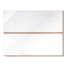 TEMPO KONDELA Felsőszekrény, fehér magas fényű HG, LINE G80 bútor