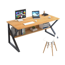 TEMPO KONDELA Polcos íróasztal, bükkfa/fekete, TARCAL 80 íróasztal