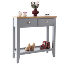 Tempo Konzolasztal, szürke/világos dió, JEREVAN bútor