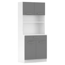 Tempo Négyajtós szekrény, fehér/grafit, DOMIS NEW bútor