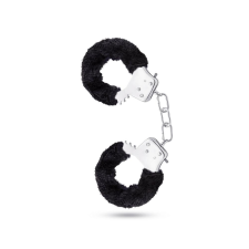 Temptasia Cuffs - plüss bilincs (fekete) bilincs, kötöző