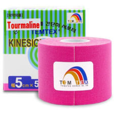 Temtex Tape Tourmaline rugalmas szalag az izmokra és az izületekre szín Pink, 5 cm x 5 m 1 db gyógyászati segédeszköz