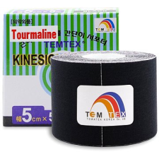 Temtex Tourmaline fekete 5 cm-es kineziológiai szalag gyógyászati segédeszköz