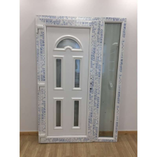 Temze műanyag Bejárati ajtó fix oldalvilágítóval 138x208cm - fehér nyílászáró