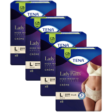 Tena Lady Pants Plus Creme Inkontinencia-fehérnemű magasított derékrésszel L 4x8db - krém gyógyászati segédeszköz
