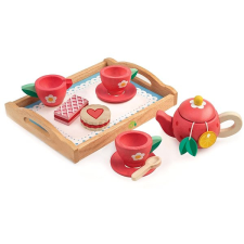 Tender Leaf Dřevěný čajový servis Tea Tray Set konyhakészlet