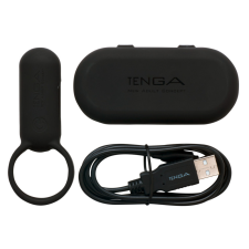 Tenga Smart Vibe akkus péniszgyűrű - fekete péniszgyűrű