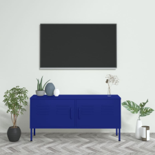 tengerészkék acél TV-szekrény 105 x 35 x 50 cm bútor