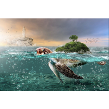  Tengeri és teknős tapéta, 350 x 250 cm tapéta, díszléc és más dekoráció