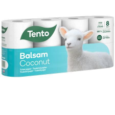 TENTO Balsam Coconut 3 rétegű, kistekercses, 8 tekercs toalettpapír fehér (229389) higiéniai papíráru