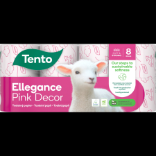TENTO Ellegance Pink Decor (8 db) (8581010009556) higiéniai papíráru