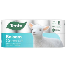 TENTO Toalettpapír, 3 rétegű, 8 tekercses, TENTO "Balsam Coconut", fehér higiéniai papíráru