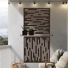  - Térelválasztó panel - dekorpanel Nautic (100x100cm) barna kerti bútor