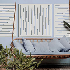  - Térelválasztó panel - dekorpanel Nautic (100x100cm) fehér kerti bútor