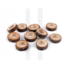  Természetes fa karika - 10 db dekorációs kellék