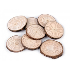  Természetes fa karika kifestésre - 8 db dekorációs kellék