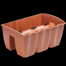 TERRACOTTA CROWN MŰANYAG BALKONLÁDA 24 CM KORLÁTRA ILLESZTHETŐ TERRA dekorációs kellék