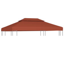  Terrakotta kétszintes pavilon tetőponyva 310 g/m² 4 x 3 m barkácsgép tartozék