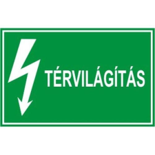  Térvilágítás - műanyag, 150*100mm információs tábla, állvány