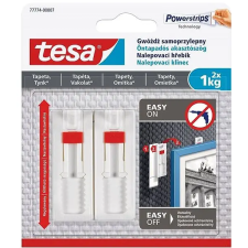 Tesa Állítható öntapadós akasztószög tapétára és vakolatra 1 kg ragasztószalag és takarófólia